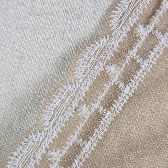 Rebellion Again One Size Boho Ivory Cream/Blush Open Front Kimono CoverUp - Picture 3 of 10